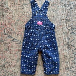 OshKosh B'gosh Navy Patterned Kids Overalls